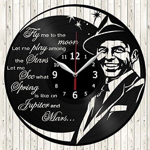 Frank Sinatra Music Vinyl Record Wall Clock Decor Handmade Unique Original Gift