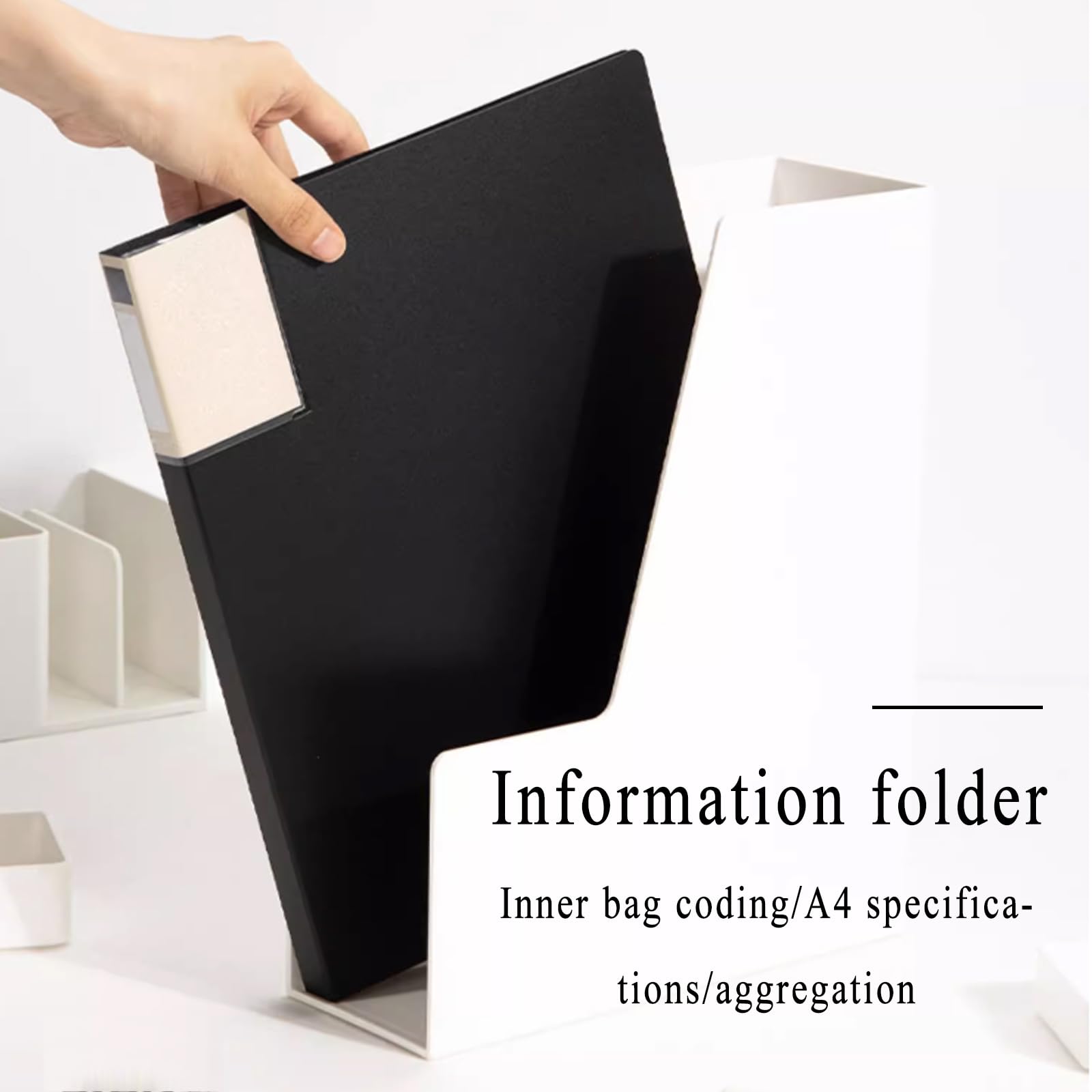 Segregator do portfolio 60-kieszonkowy folder prezentacyjny do prezentacji, teczka na dokumenty, szkolny sekretariat/niebieski(White)