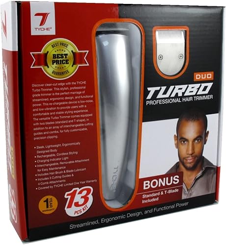 Tyche Turbo Hair Clipper Duo - Kit de 13 piezas
