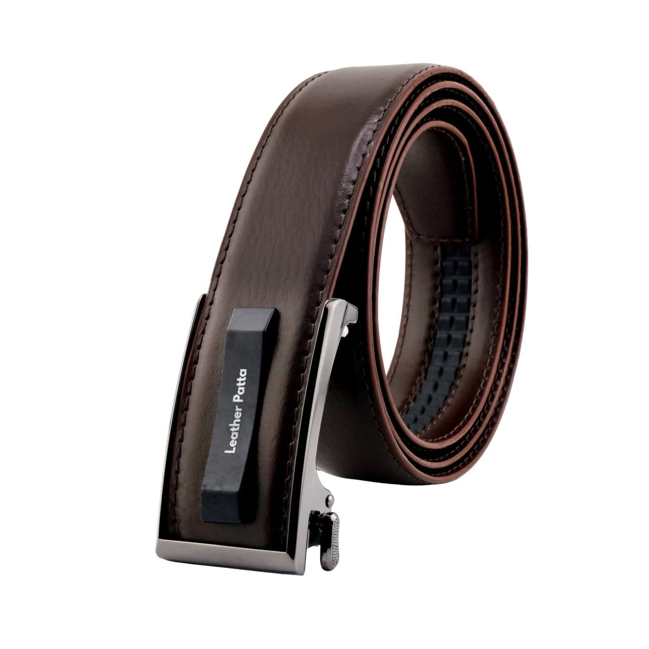 Men's Brown Genuine Leather Auto-Lock Belt – Classic Finish-picture-24