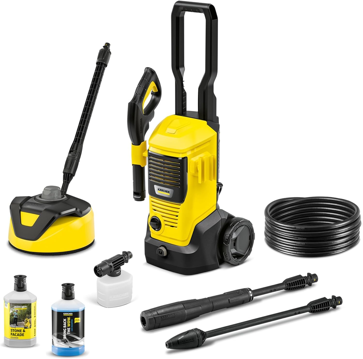 Kärcher Hochdruckreiniger K 4 FJ Home, 130 bar, 420 l/h, 30 m²/h, Wasserfilter, HD-Pistole, Dreckfräser, VPS, Schaumdüse