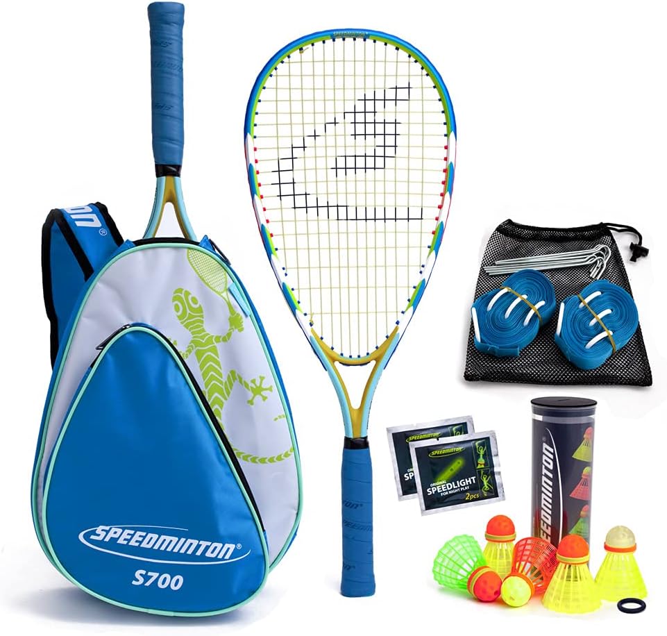 Speedminton® S700 Set - Original Speed Badminton/Crossminton Allround Set Including 5 Speeder®, Pitch Bag, Bag