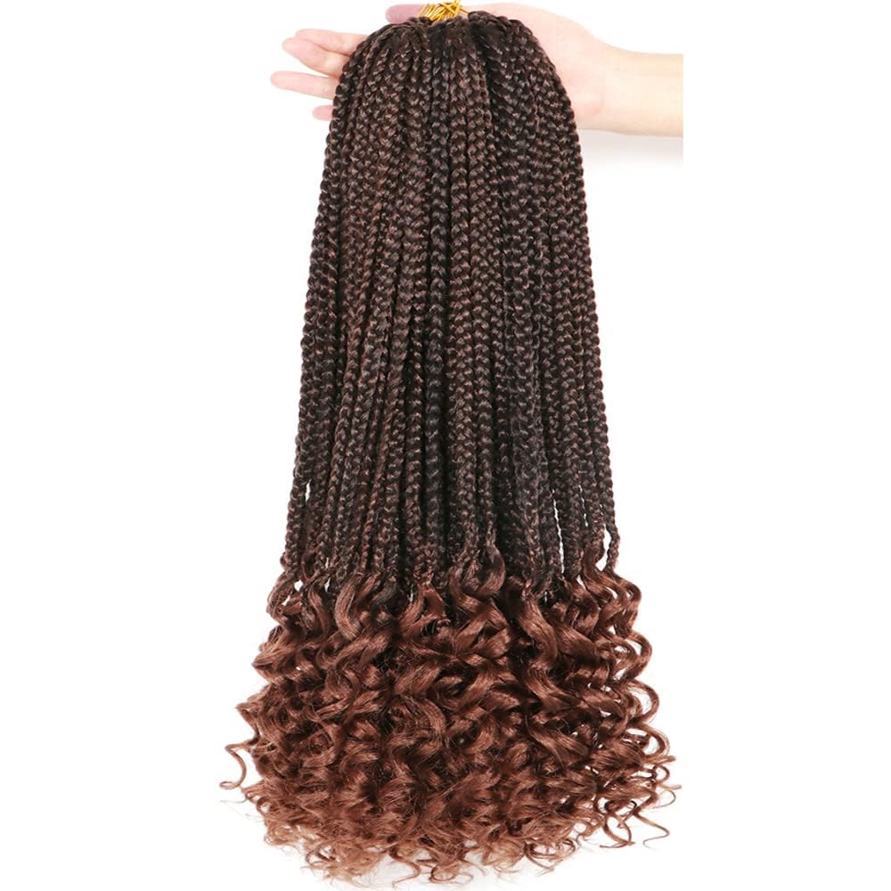 7 Packs 18 Inch Boho Goddess Box Braids Crochet Hair for Black Women (T30#, 18 Inch (Pack of 7))