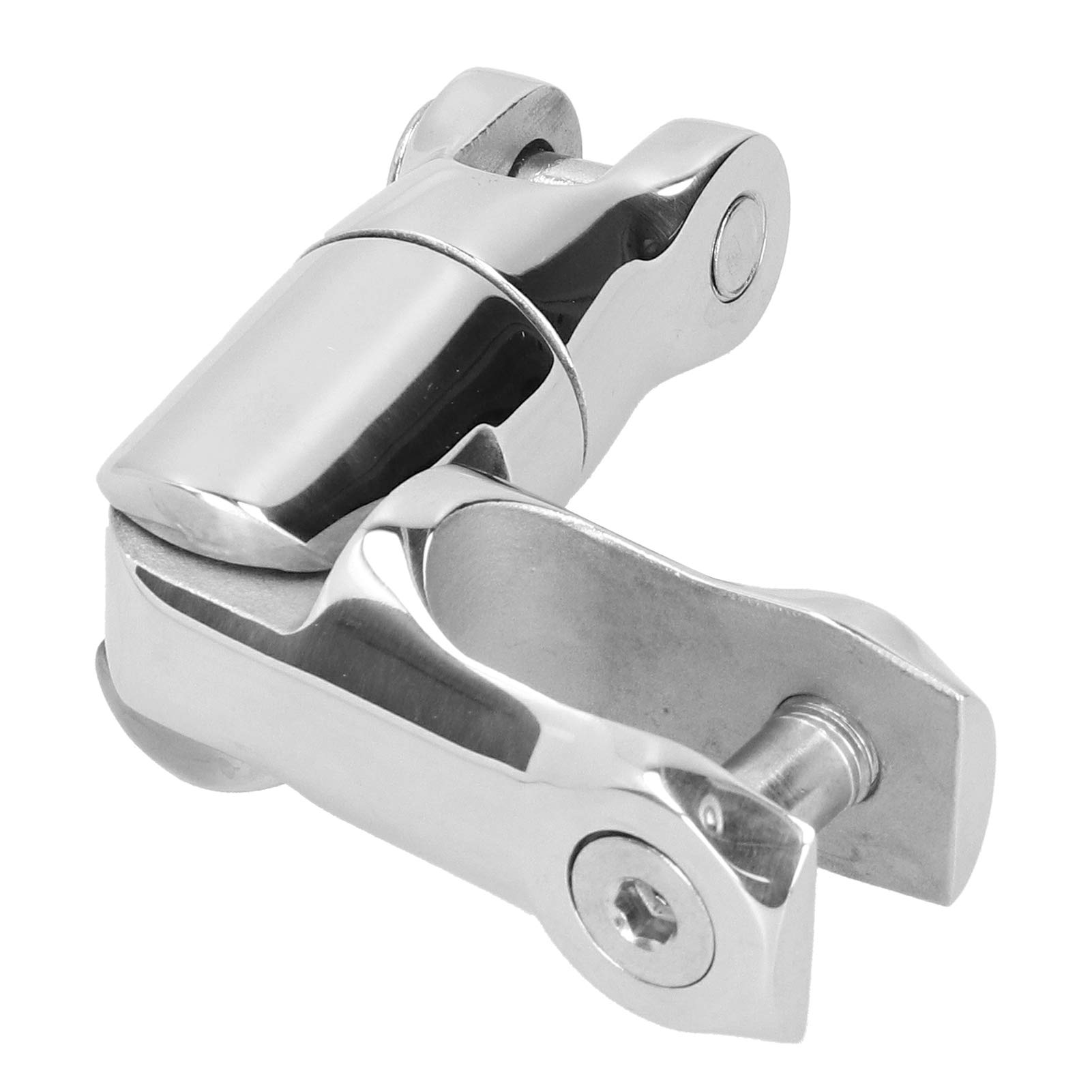 Conector de ancla de barco, Conector giratorio de ancla Qiilu, conector giratorio de ancla de barco, 3 juntas, acero inoxidable 316, hardware pulido con espejo para cadena de 0.4-0.5in