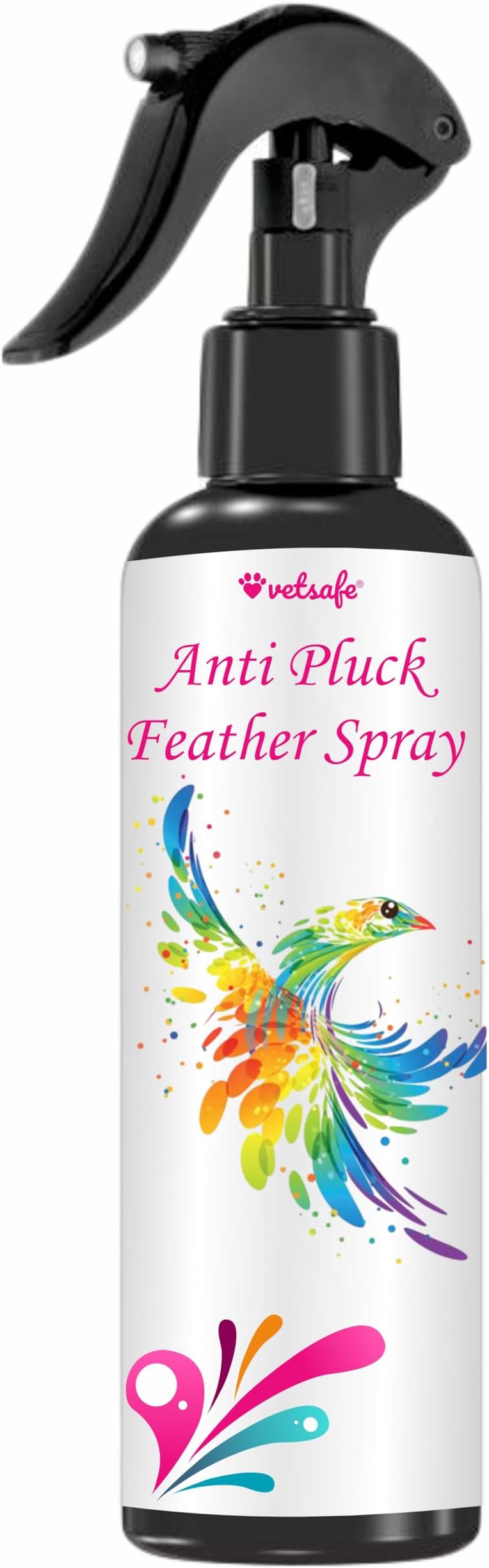 VetSafe Anti Pluck Feather Spray 200 ml | Pick-Not Spray for Birds | Helps Stop Feather Plucking & Self-Harm