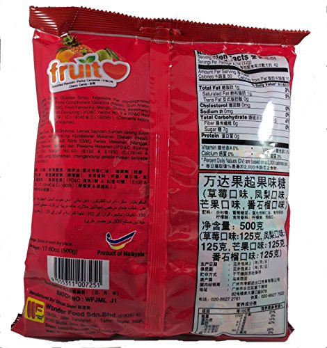 Wonder Food - Dulces masticables sabor frutas 500g miniatura 2