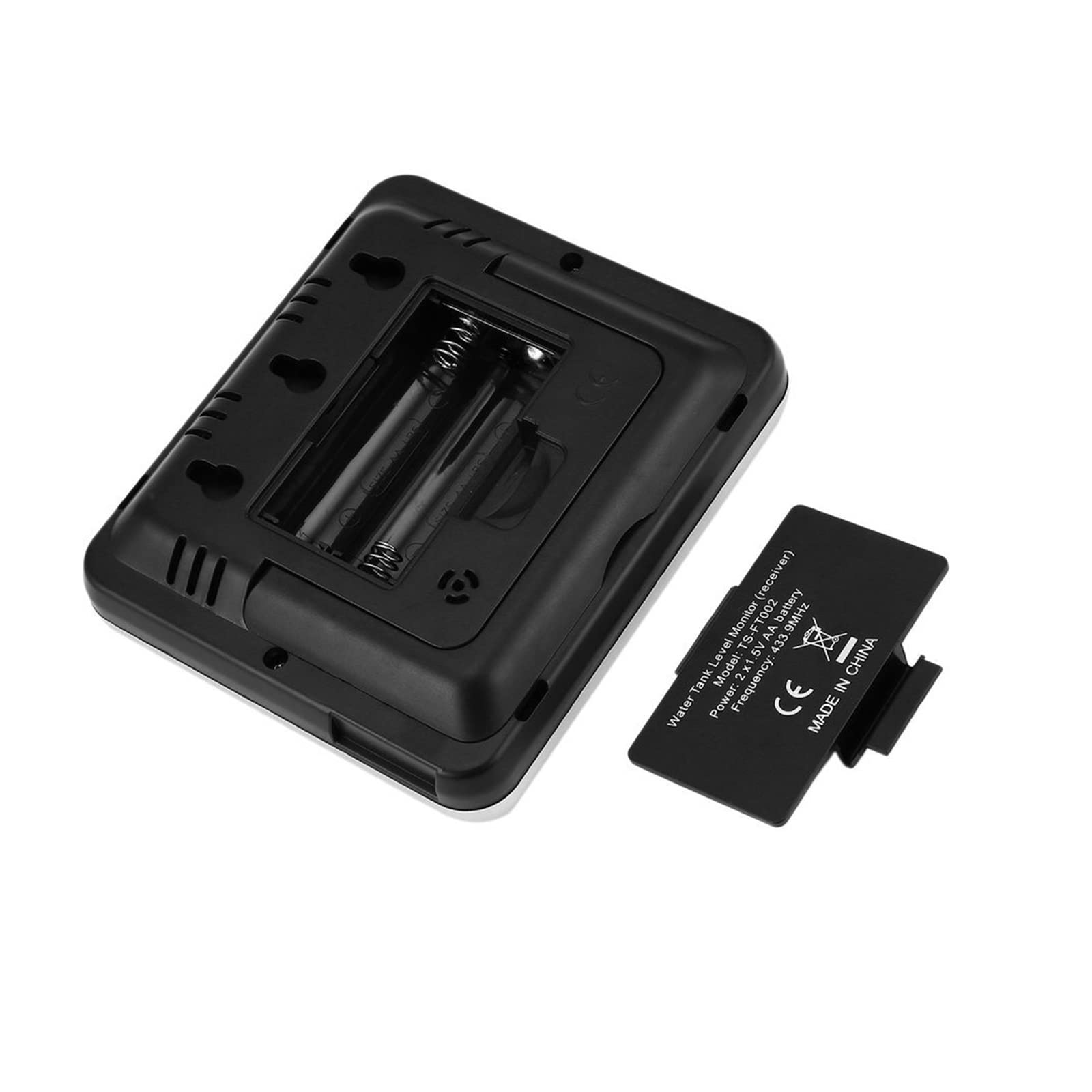 Medidor de nivel de agua, Sensor de medidor de nivel de profundidad líquida de tanque de agua inalámbrico ultrasónico con pantalla de temperatura con pantalla LED de 3,3 pulgadas