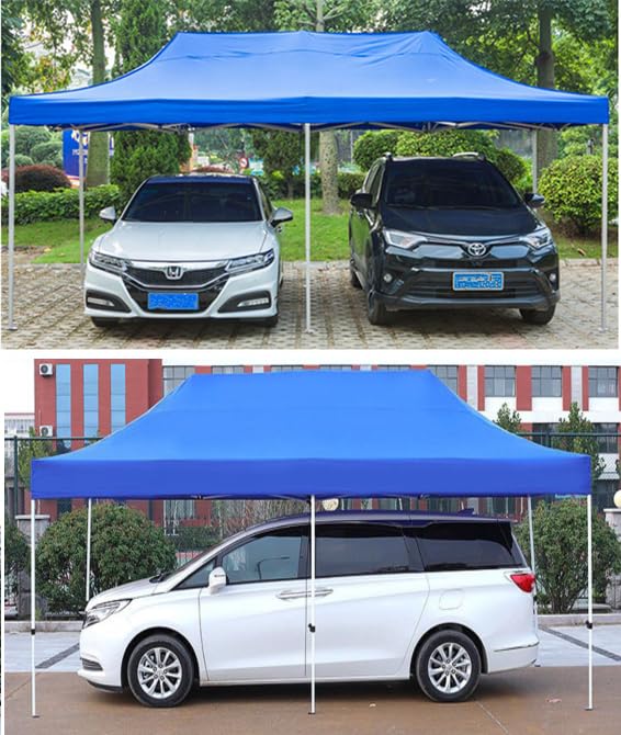 20x10 ft Outdoor Portable Foldable Car Parking Garage Shelter Tent | Heavy-Duty Waterproof UV-Resistant Car Shed | Metal Frame Canopy for Cars, Bikes & SUV (3x6 Meter) (Blue)-image-16
