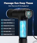 Mini Massage Gun, 30 Speed Handheld Muscle Massage Gun, Portable Massage Gun, Easy to Carry, Equipped with 4 Massage Heads, Unique Gift for Mother's Day, Ideal Gifts for Men Women (Black)