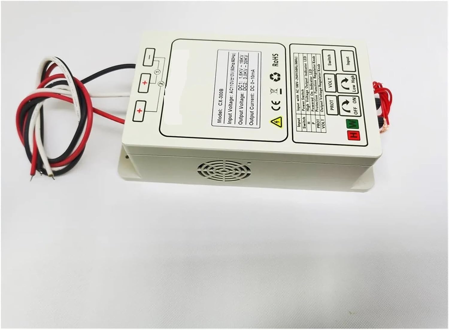 High Voltage Power Supply 3KV - 30KV Dual Output CX-300B,Electrostatic Ionization, Spraying, Cleaner Air Purification(110 V)