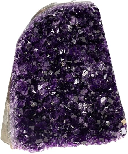 Polished Quartz Crystal Cluster – 0.5 To 10 lbs Raw Amethyst Stone Rounded Edge – Grade A+ Dark Purple Geode for Home Decoration, Healing, and Positive Energy
