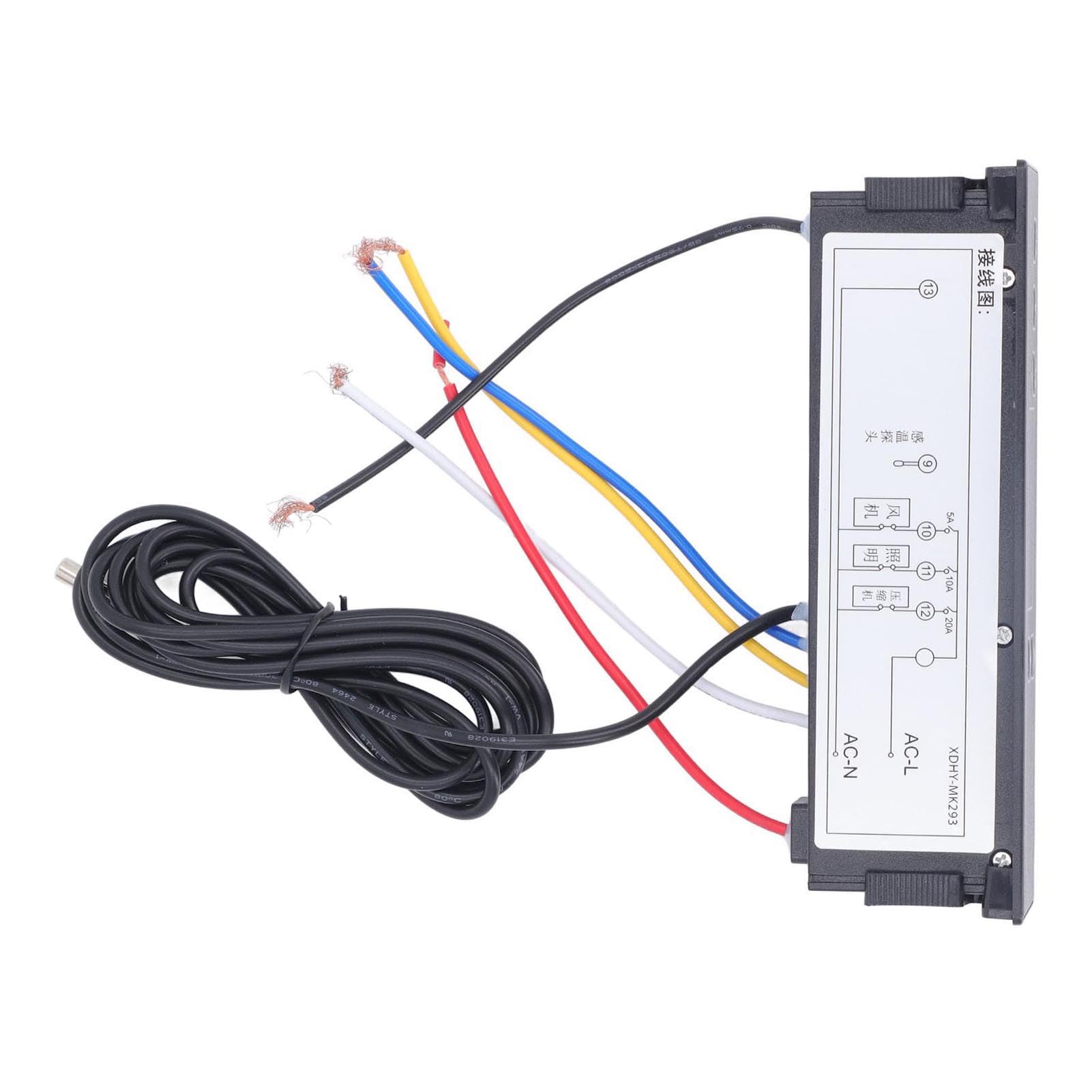 Fdit 220 V Digital Temperature Controller con una Sonda per il Congelatore del Frigorifero, Termostato Elettronico con Alta Precisione per i Fermentatori di Serra