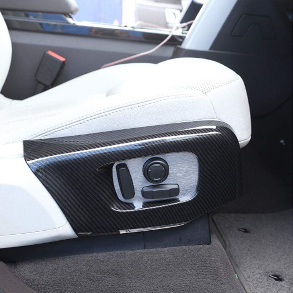 Carbon Fiber ABS Car Seat Side Cover Frame Trim For Land rover Discovery 5 L462 LR5 2017-18 For Range Rover Velar RR Sport 2018