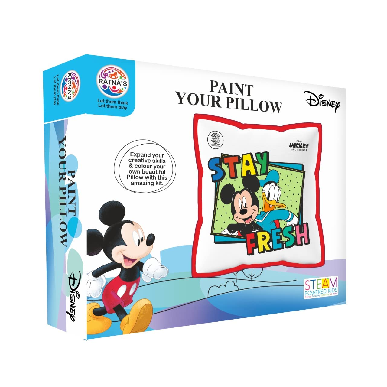 RATNA'S Disney Paint Your Pillow Mickey & Friends DIY Activity