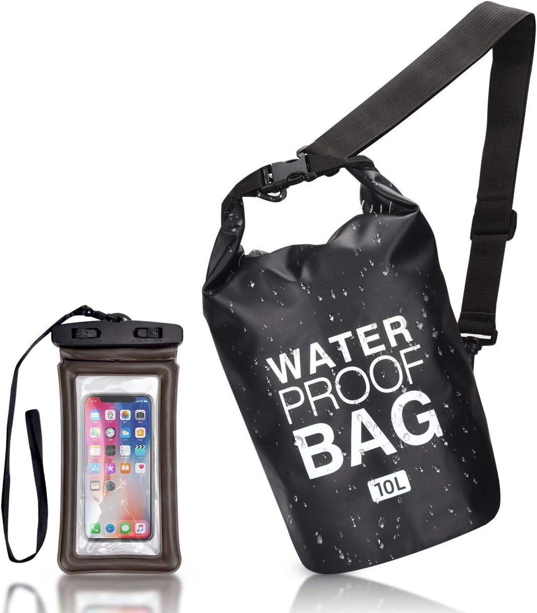 Waterproof Dry Bags, Floating Dry Sack with Detachable Shoulder Strap, 5L/10L/20L Large Dry Bag for Fishing, Kayaking, Surfing, Rafting, Hiking and Camping (5L)
