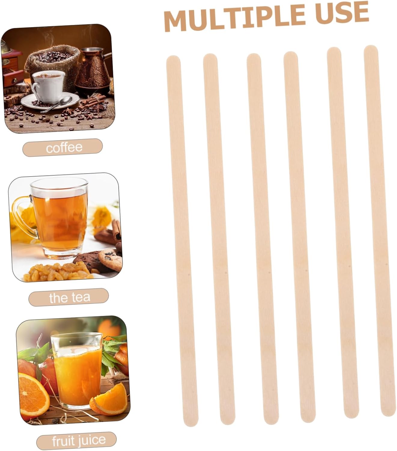 1000pcs Wooden Coffee Stir Sticks 14cm Drink Mixing Rods Disposable Stirring Sticks for Coffee Bar Accessories for Beverages and Cocktails