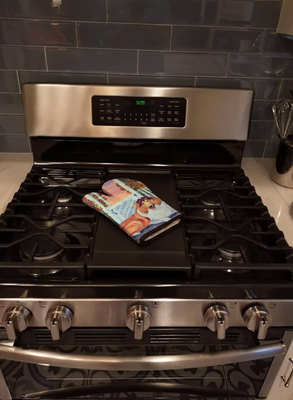 Caroline's Treasures 7147OVMT Collie Oven Mitt Heat Resistant Thick Oven Mitt for Hot Pans and Oven, Kitchen Mitt Protect Hands, Cooking Baking Glove