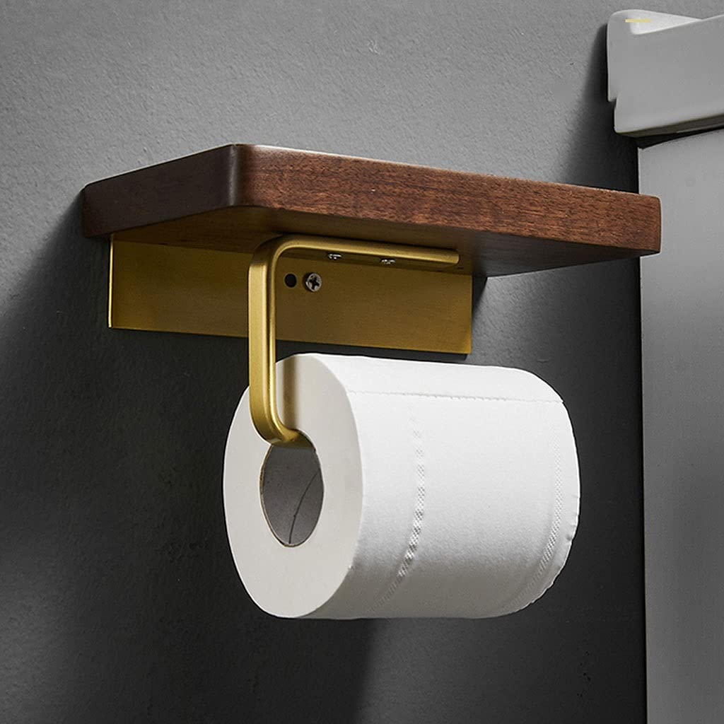 Uchwyt Papier Uchwyt papieru toaletowego z półką, przestrzeń aluminiowy uchwyt do tkanki toaletowej, pomieszczenie łazienki, kuchnia Łazienkowe Toaletowy