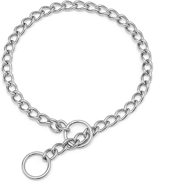 Metal Choke Chain Dog Collar Training Slip P-Link Puppy Choker Collars XS | SUS 304 Stainless Steel, Doesnt Rust Durable, Adjustable For XS Small Medium Large Dogs, Diameter 2mm 40cm