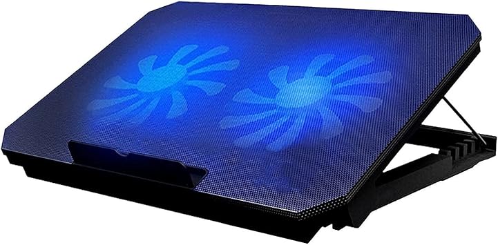 Laptop Cooling Pad Ultra Slim Cooler for 14-15.6 Inch Laptop, Laptop Fan Cooling Stand with 2 Quiet Fans, Built-in USB