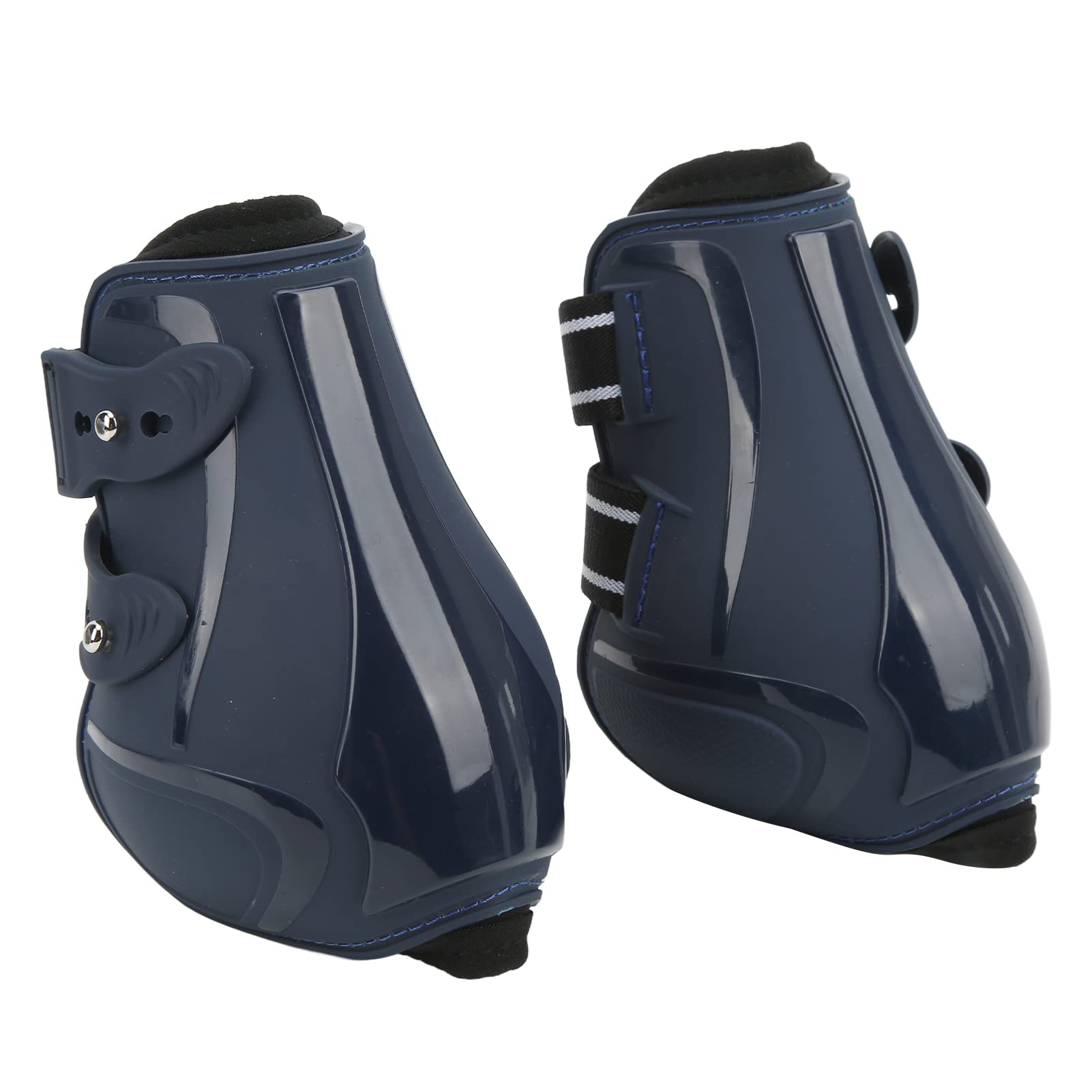 4 Protectores para Patas de Caballo, Botas para tendones de Caballo de Neopreno con absorción de choques y Carcasa Exterior de PU para Montar y Saltar, Forro Transpirable para Uso