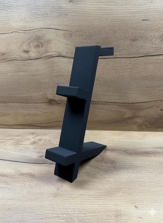 PS5 DualSense 2’ Gaming Arm and Headphone Stand Black Color | 3D Printing Stylish Vertical Holder (21.5x18x4 cm)