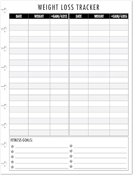 Classic Weight Loss Tracker Planner Insert Refill, 9 Disc