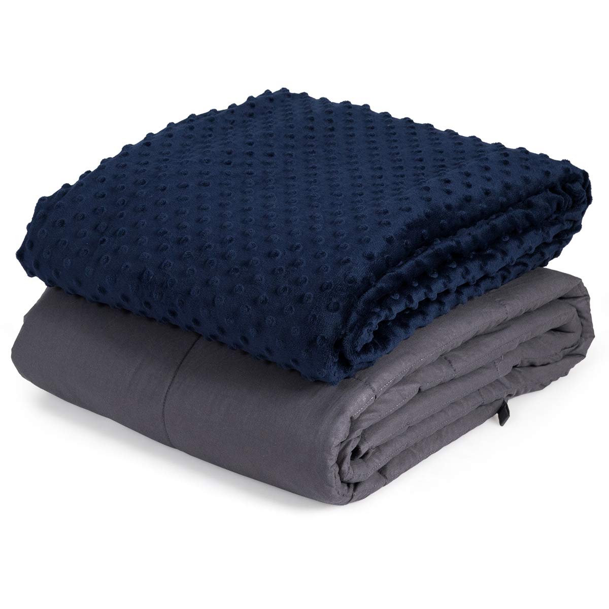 GOPLUS Weighted Blanket with Duvet Cover, Cotton Weighted Blanket with  Glass Beads, Therapy Blanket for Stress, Anxiety and Sleep Disorders, Sleep  Aid for Children and Adults (152 x 203 cm, 6.8 kg) :