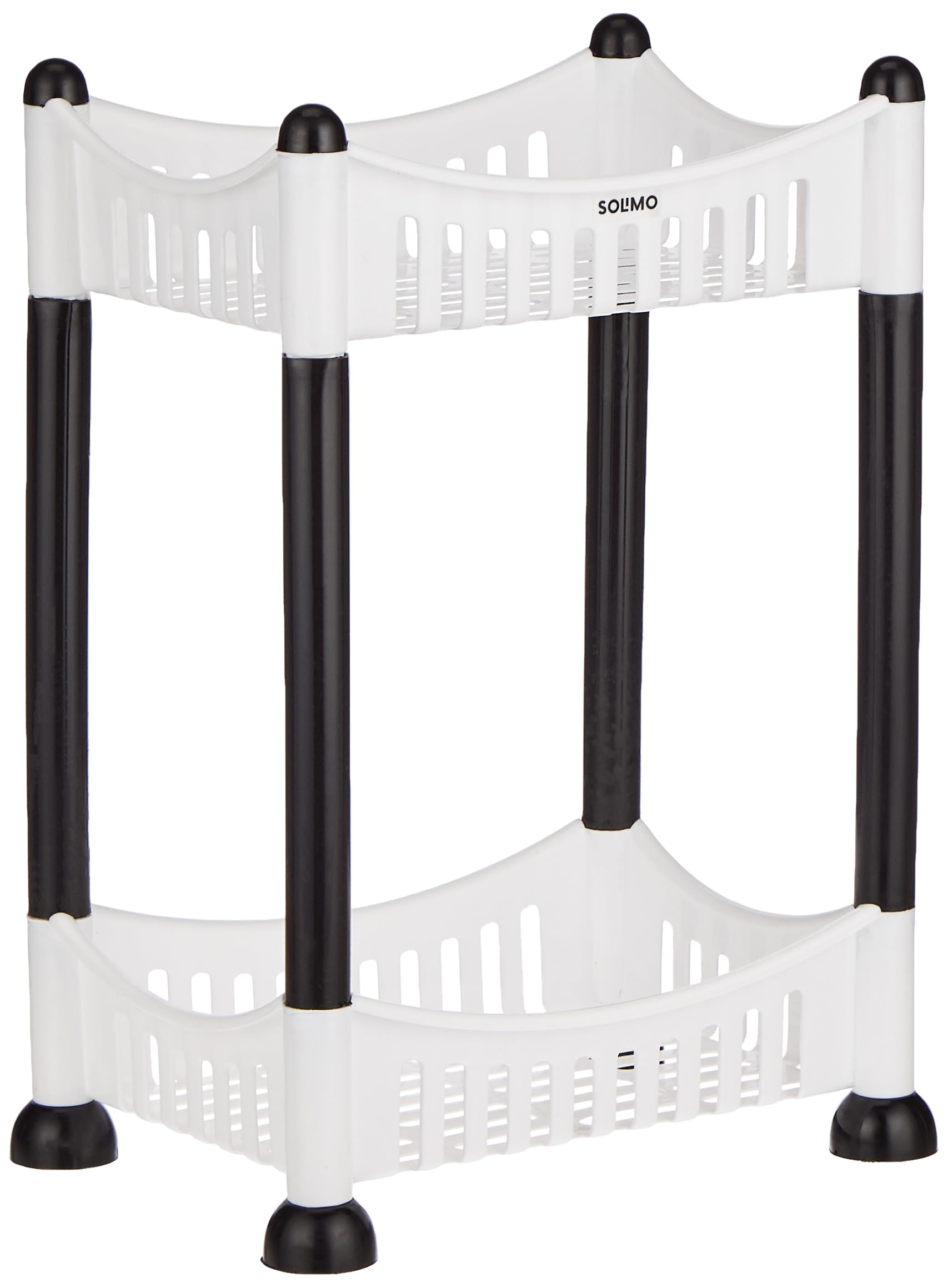See full amazon price history chart for Amazon Brand - Solimo Two-Tier Multipurpose Plastic Rack for Kitchen, Living Room, Bathroom (Concave, Black and White) Amazon Brand - Solimo Two-Tier Multipurpose Plastic Rack for Kitchen, Living Room, Bathroom (Concave, Black and White) (B0BZVCKFZJ) Amazon Price History, Amazon Price Tracker