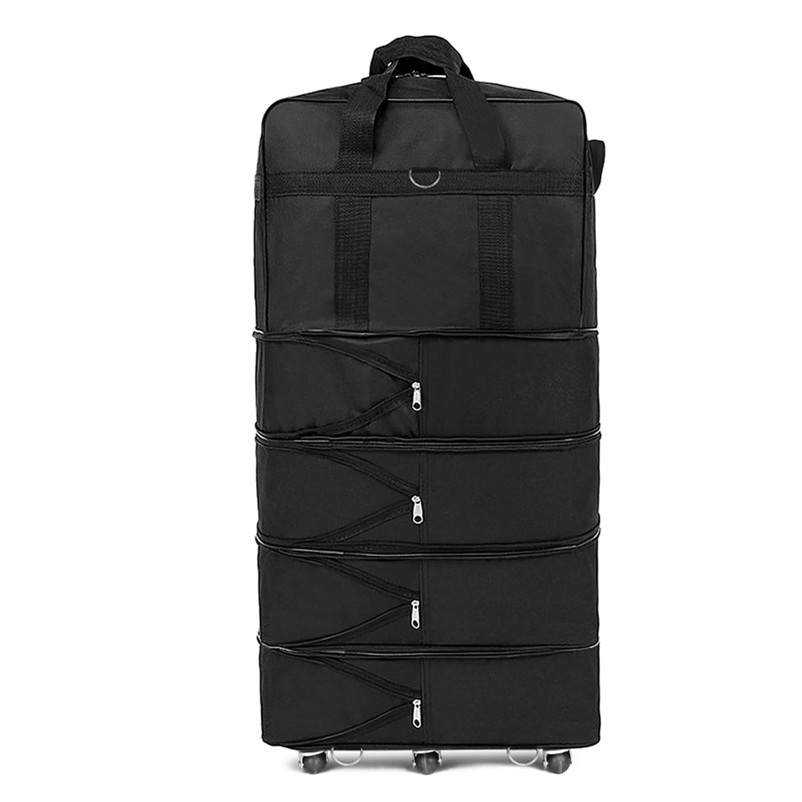 HUIOP Bolsa de maleta expandible plegable con ruedas para viajes, negocios, bolsa de maleta, Black, 31inch