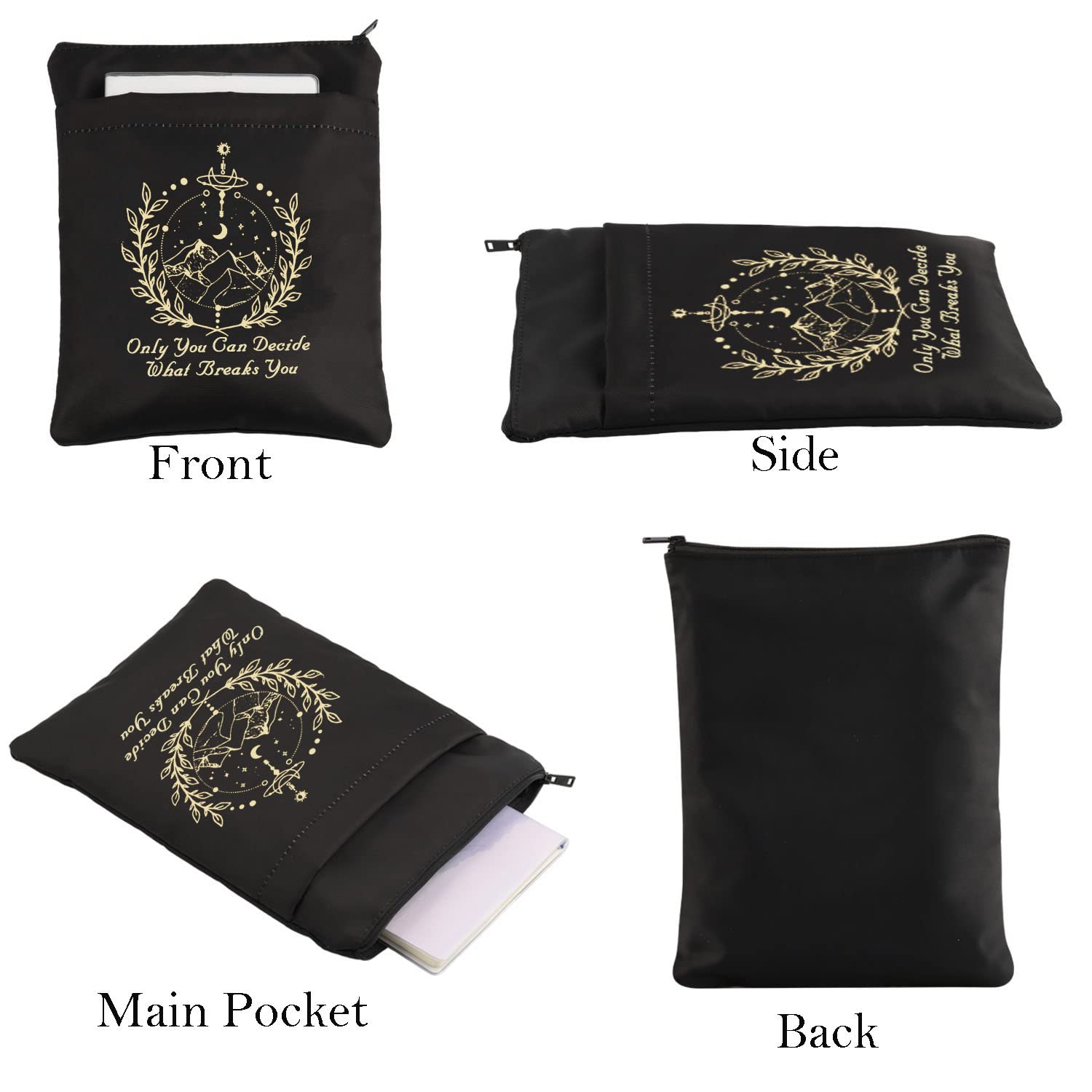 Acotar - Funda para libro con cita "Only You Can Decide What Breaks You" Velaris Gift Bookworm Gift (Only You BSL EU)