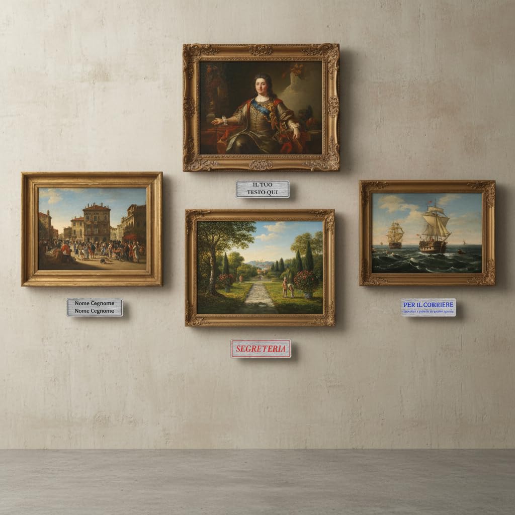 Targa Posta Alluminio con Biadesivo | Personalizzabile 1‑4 Righe | Resistente Esterno & Interno | Targa Cassetta Postale (Alluminio Colore Argento, Misura 70x20mm)