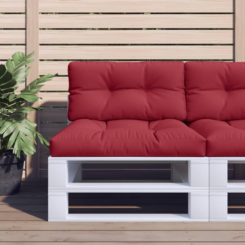 Cojín para palé interior de 80x80 cm juego de asiento y respaldo impermeable de fibra hueca