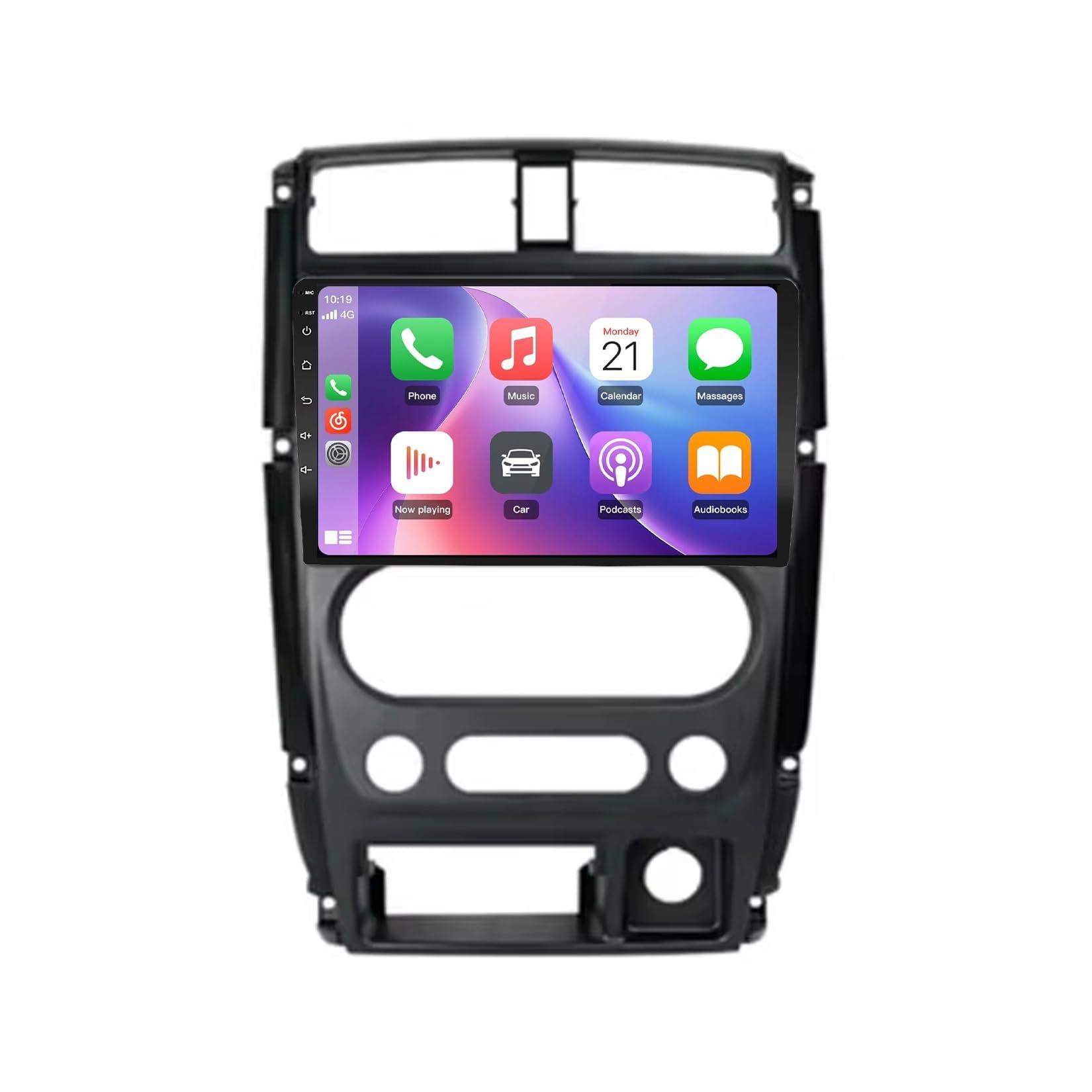 BCBSYCJP Car Radio with Wireless CarPlay Android Auto for Suzuki Jimny 3 2005-2019 9 Inch Stereo Mirror Link Bluetooth with Android Auto Carplay Wireless WIFI FM GPS,8 Core 4+64G