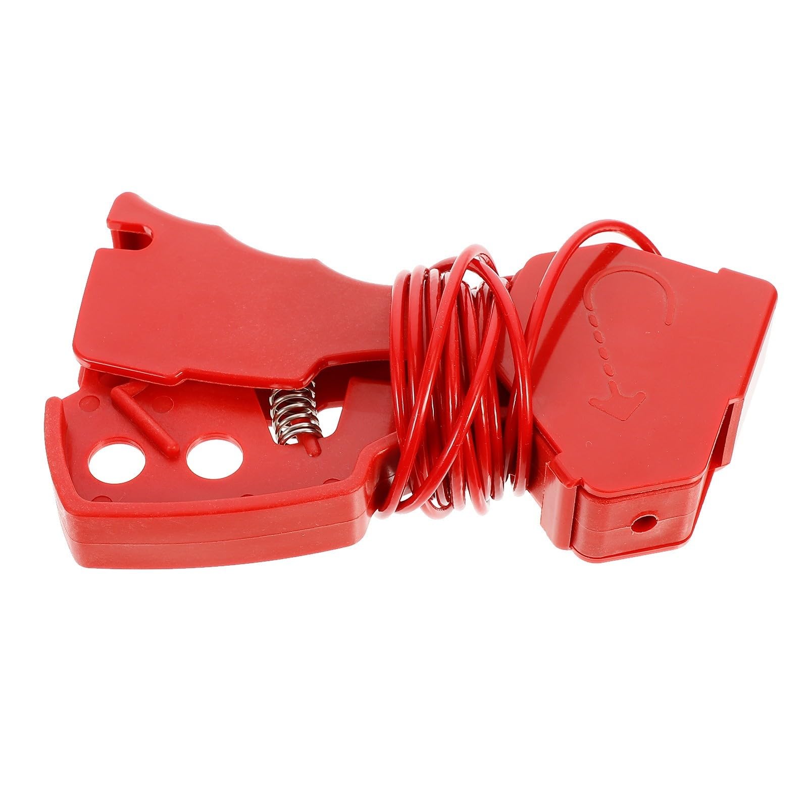 Candado de cable de seguridad UPKOCH ajustable de nylon y acero para válvulas