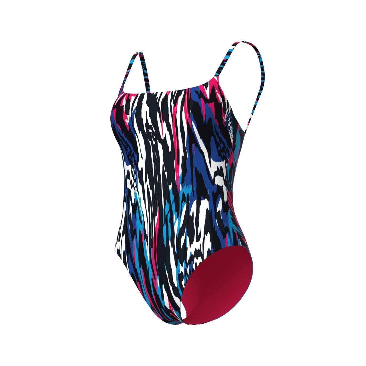 ARENA Water Prints Bañador Mujer, Traje De Baño en Tejido Elástico Reciclado de Secado Rápido, Bañador para Playa y Piscina con Forro y Copas Extraíbles