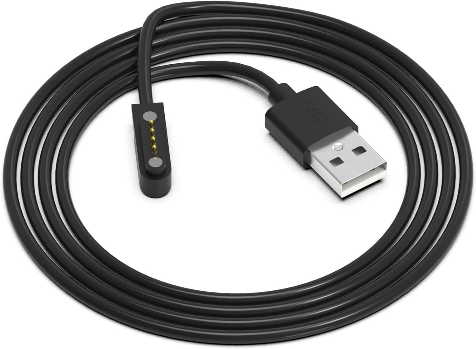 Universal Smart Watch Charger Magnetic 4 Pin for Bluetooth Smart Watches GT88 G3 GT68 KW08 KW18 Y3 KW88 KW98 KW99 KW28 FS08 GV68 KW06 USB Charging Cable Replacement 2FT- Contact Pin Spacing 7.62mm