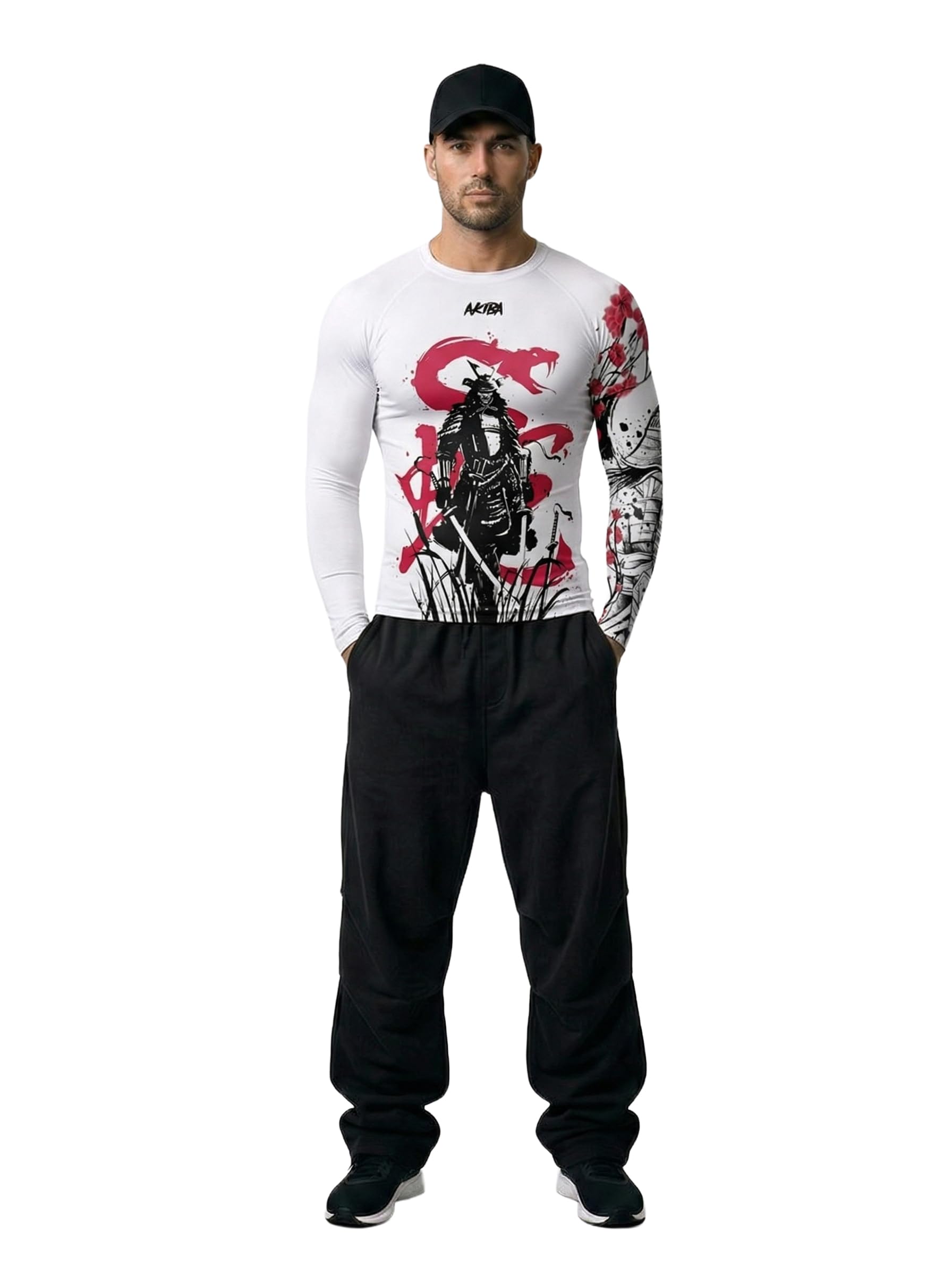 akiba Full Sleeve Skins Performance Fit Compression for MMA, BJJ Rash Guard,Gym, Running, Cycling-picture-36