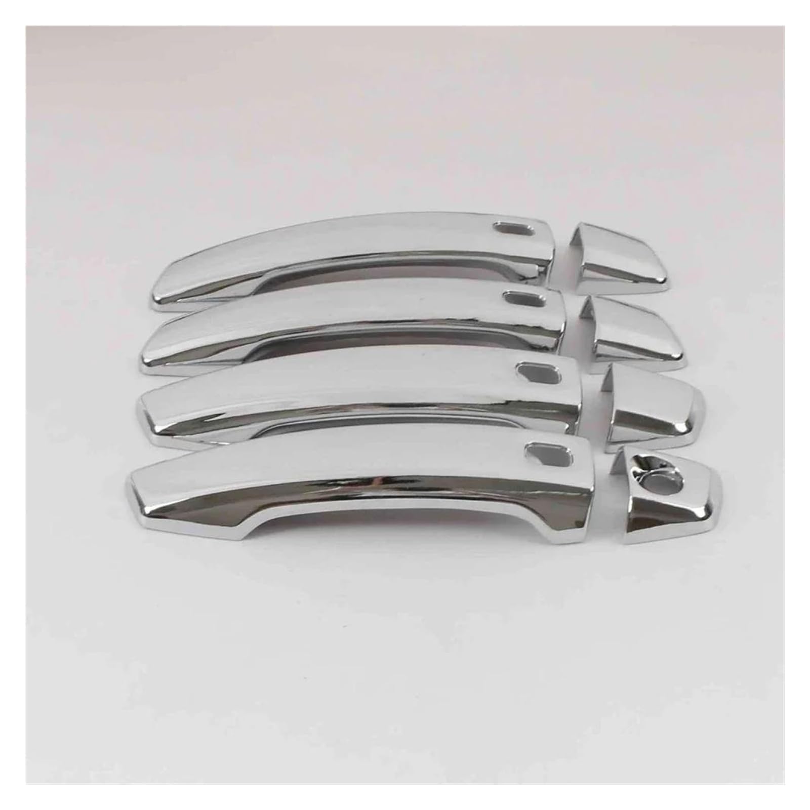 KJHOPY Carbon Fiber Chrome Car Exterior Door Handle Cover Trim Sticker Styling for A3 S3 2014-2020(Style 4)