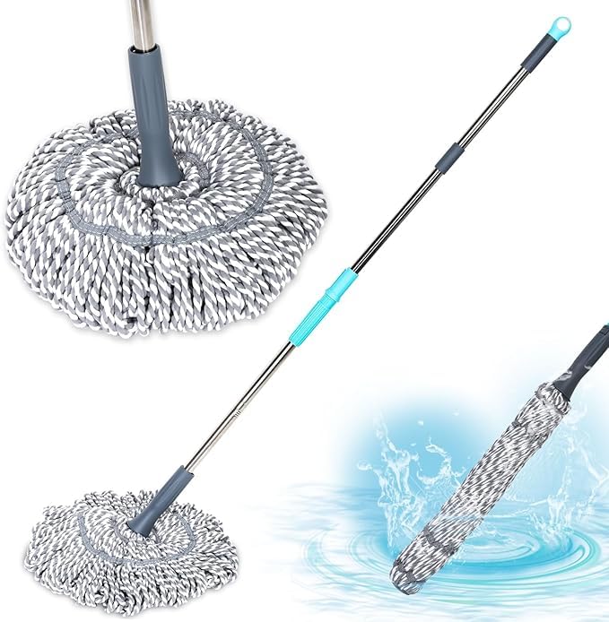 Suicune Self Wringing Mop for Floor Cleaning, Long Handled Twist Mop with Microfiber Washable Heads Refill for Kitchen Hardwood Vinyl Tile Laminate Home Office (B0DGGKXDS6) Amazon Price History, Amazon Price Tracker