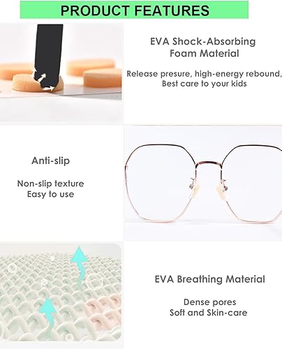 Miniatura 11 de 20 pares de almohadillas de nariz para lentes, almohadillas de nariz ultrafinas de 0.03 pulgadas antideslizantes, almohadillas adhesivas de nariz