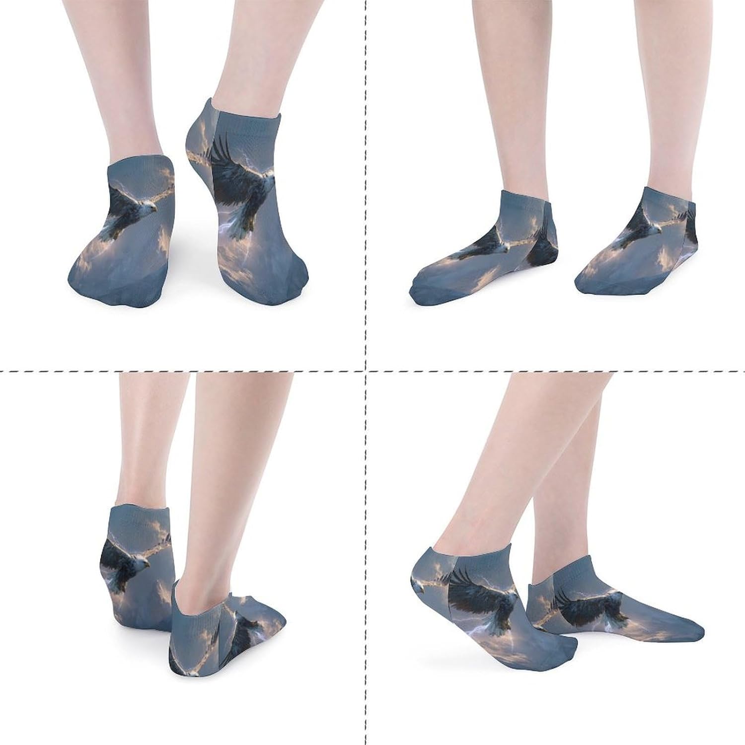 Ea-gles Socks for Men Women 5 Pairs Ankle Socks