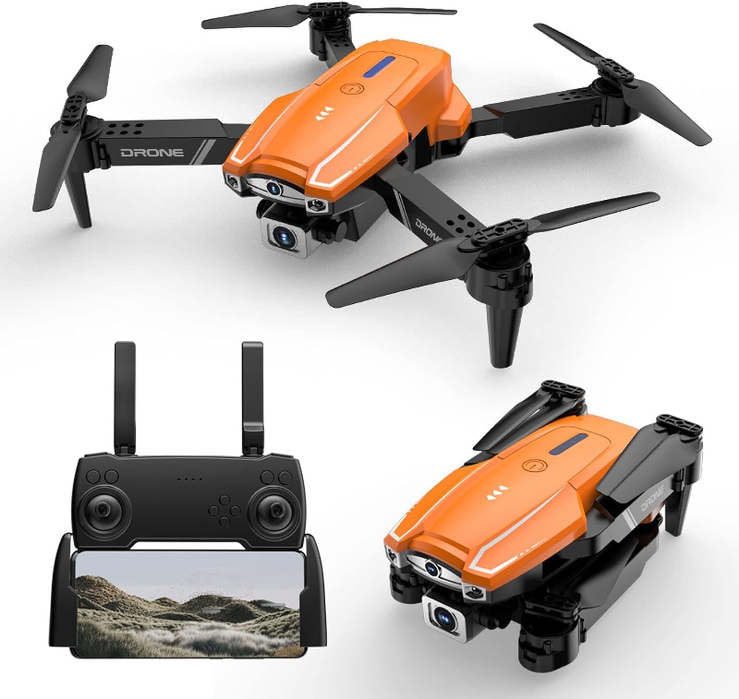 Drones - With Camera - For Kids 8K HD - FPV,Mini RC Drone - Headless Mode,Obstacle - Avoidance Function, Dual Camera - Switching, Speed - Altitude Camera with GPS-1800Mah Battery WiFi FPV