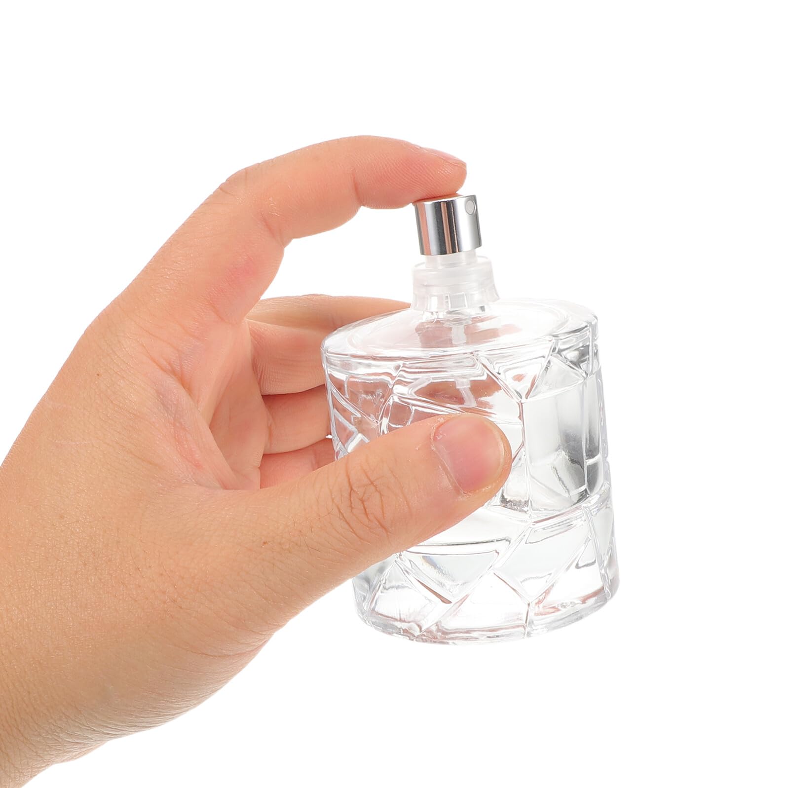 GALPADA Flaconi Spray per Profumo in Vetro Trasparente 50 Ml Set da 3 Bottiglie di Profumo Ricaricabili Anti-Perdita Portafragranze Portatile per Viaggi e
