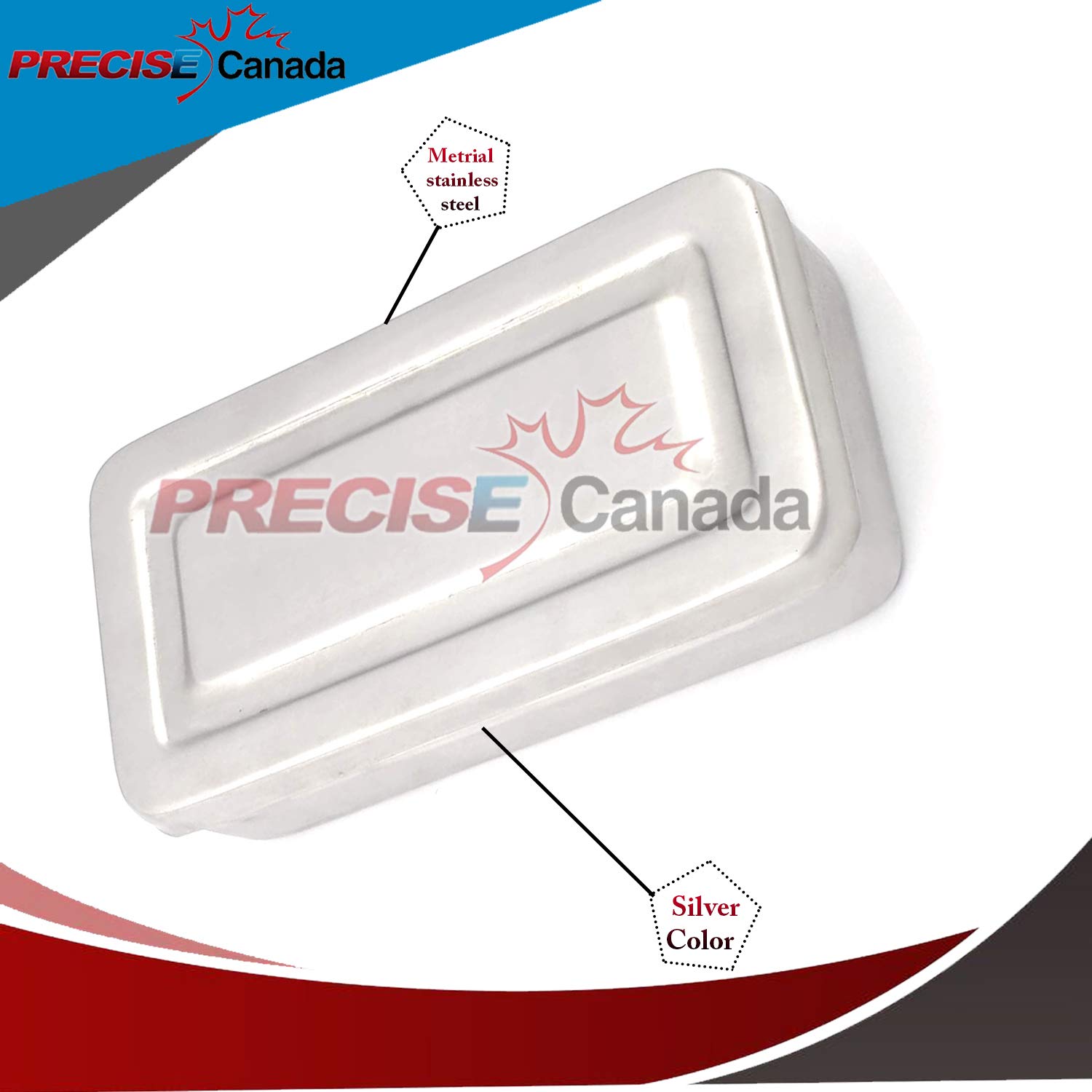 PRECISE CANADA 28x14x6 Cm Instruments Box High Stainless Steel DN-2272