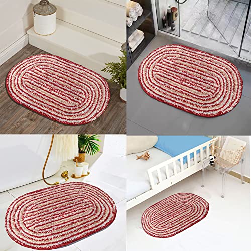 Image of Door Mats for Home | Door Mats for Home Entrance | Door Mat for Bathroom| Soft & Super Absorbent Mats for Shower | Washable, Non-Slip & Quick-Drying Mats (Pack of 2) (Pink)