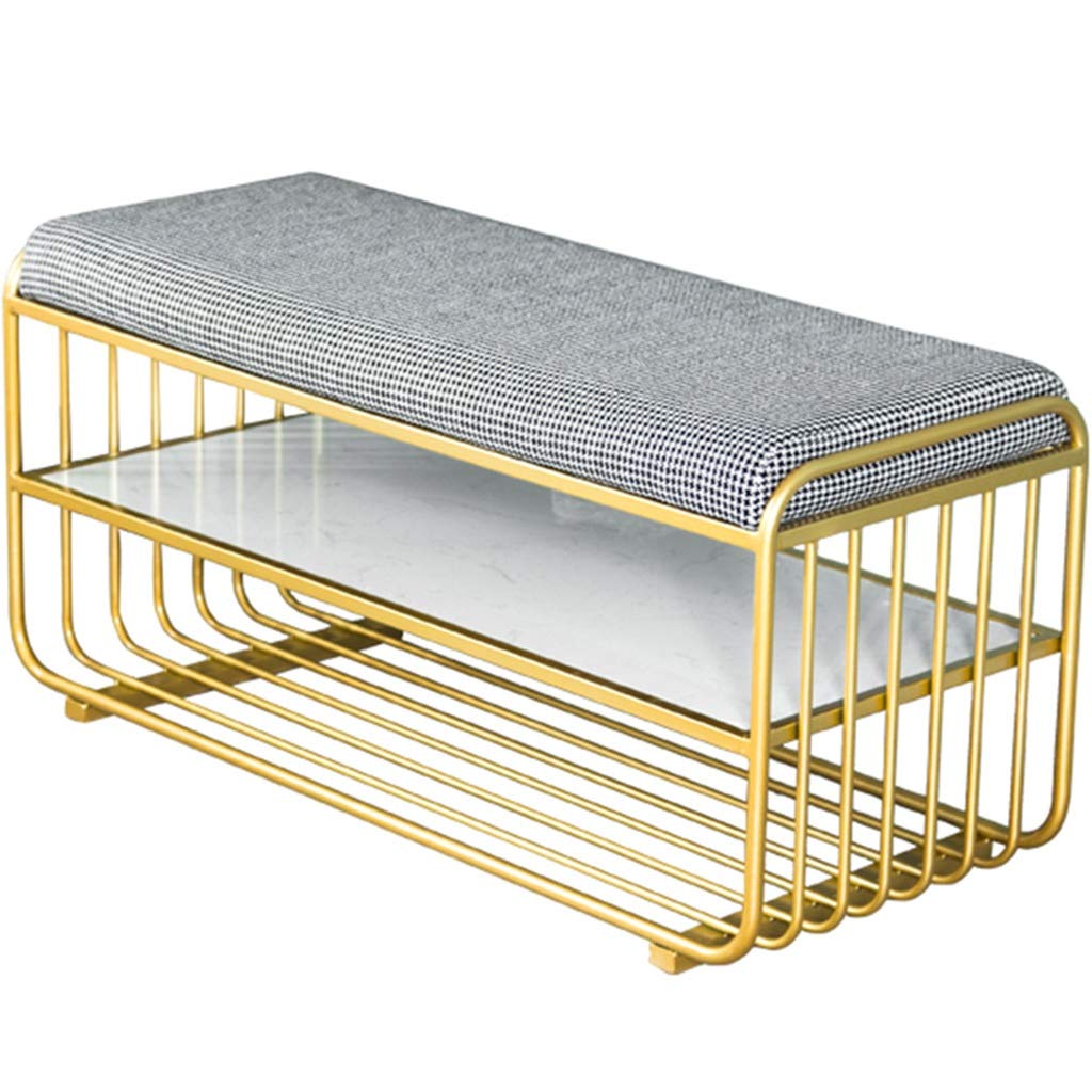 Étagères à chaussures couloir avec banc de rangement en lin confortable