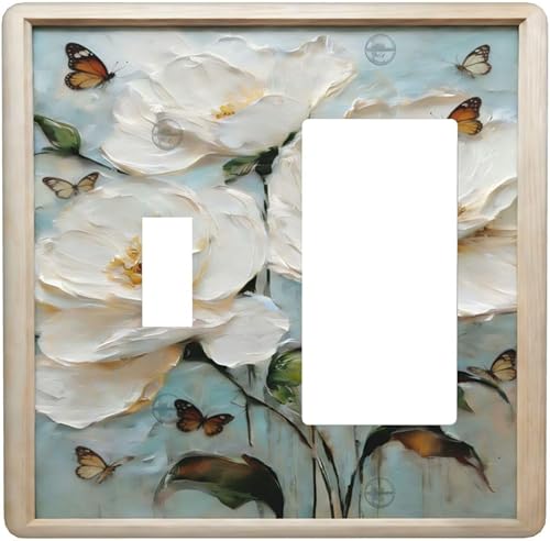 Miniatura 42 de Cubiertas Decorativas de Arte para Interruptores de Luz, Hojas de Otoño, Placa de Pared de Palanca Individual, Cubierta Decorativa de Interruptor,