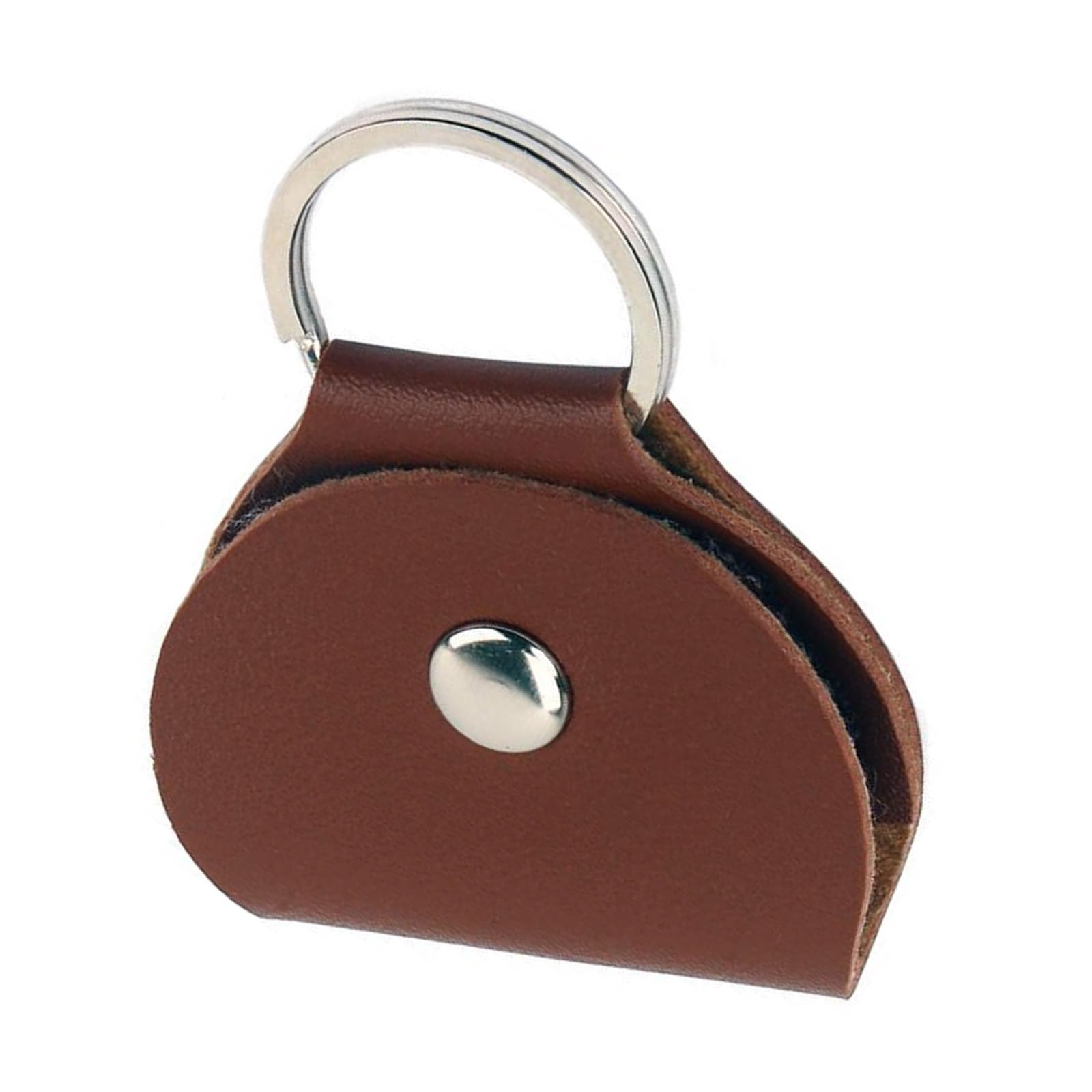 SEEOR PU Leather Guitar Picks Case Keychain Light Weight Picks Storage Bag Pick Holder Case Bag for Guitar Players, Brown, as the pic show