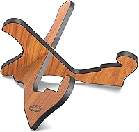 Vista 1 de GLEAM Guitar Stand - Universal MDF Wooden for Acoustic Electric Guitar and Bass X-Frame Style Portable String Instrument Holder with Soft Foam